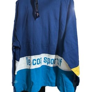 Vintage Le Coq Sportif Blue and Yellow Sweatshirt